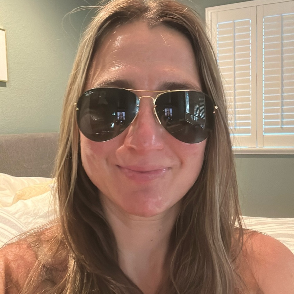 Authentic Ray-Ban gold aviator sunglasses
